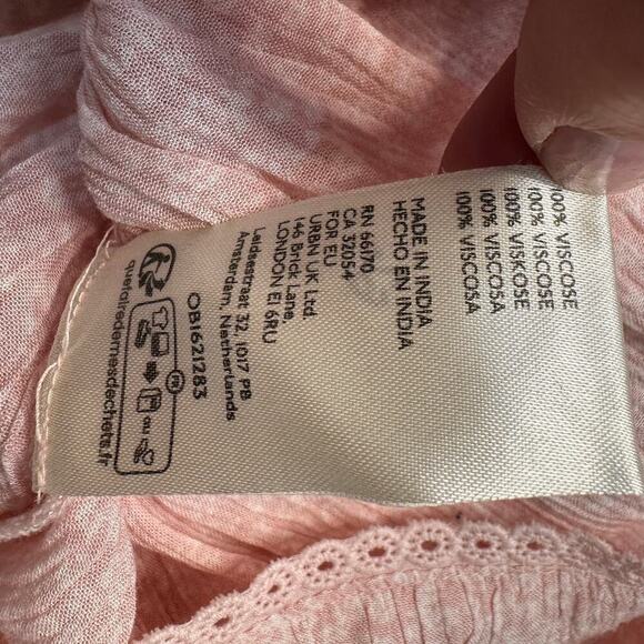 Free People Pink Lotus Cropped Ruffle Top NWT - Picture 2 of 8